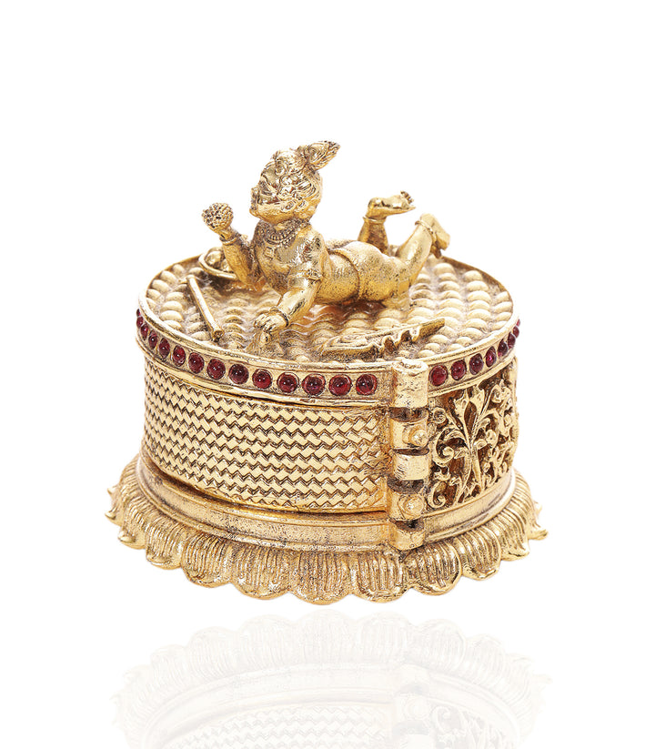 KRISHNA GOLD PLATED ORNATE BOX