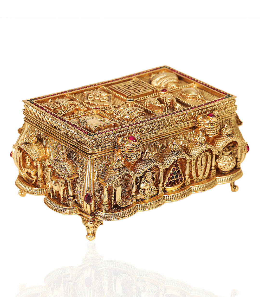 VEDANATHA GOLD PLATED ORNATE BOX
