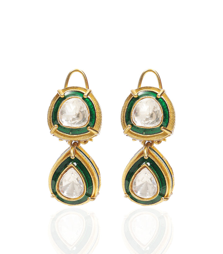 CHITRANI GREEN POLKI NECKLACE SET