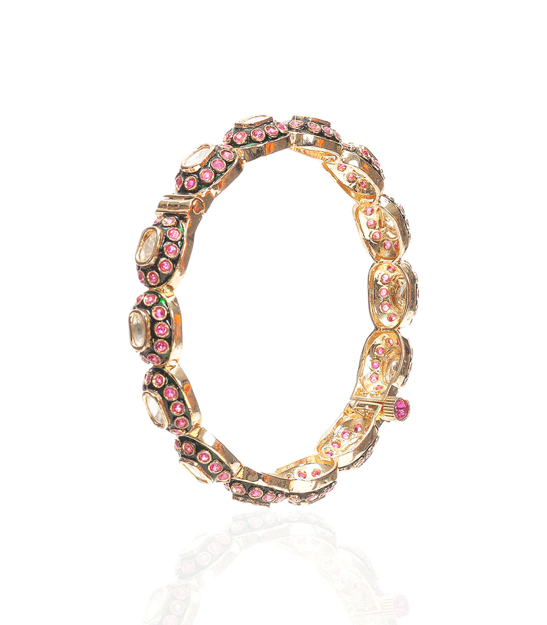 ENISHA RED POLKI BANGLES