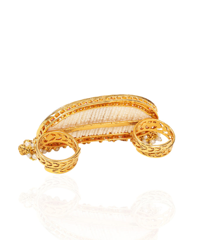 GEETIKA RED & GREEN  KUNDAN RING