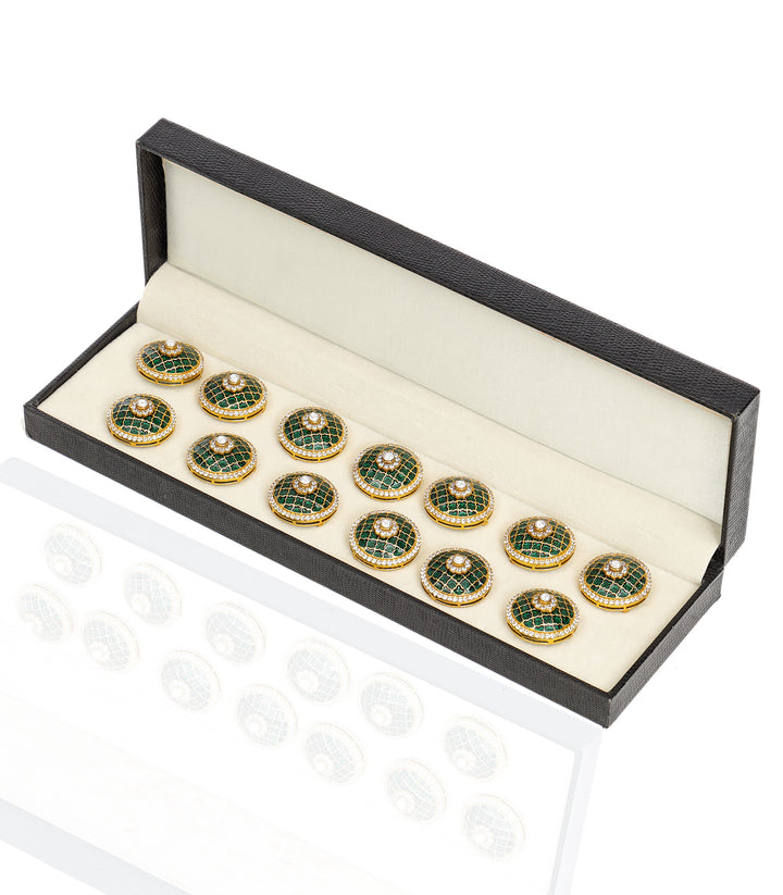 LAJITA GREEN KUNDAN BUTTON