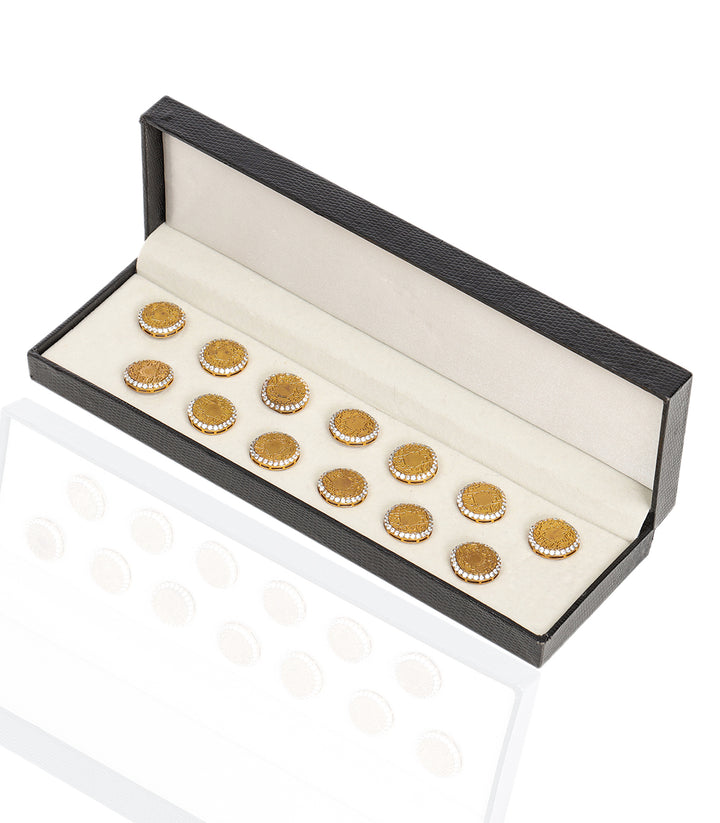 KALANI GOLD PLATED  KUNDAN BUTTON
