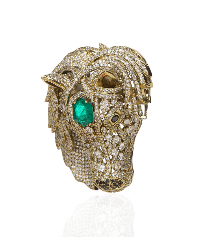 ASHVA GREEN BROOCH
