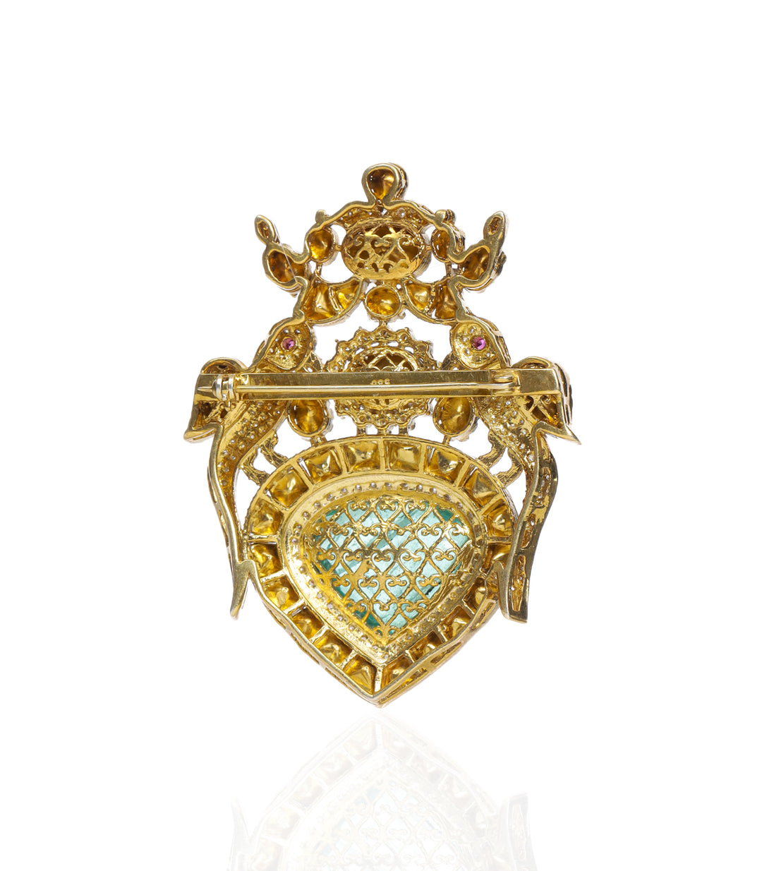 JASKIRAT GREEN MOISSANITE BROOCH