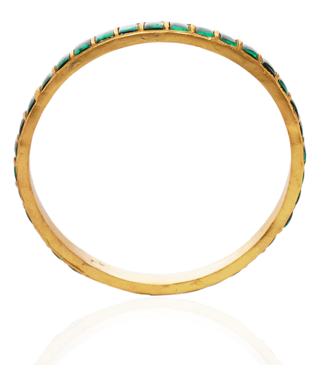 AHVI GREEN KUNDAN BANGLES