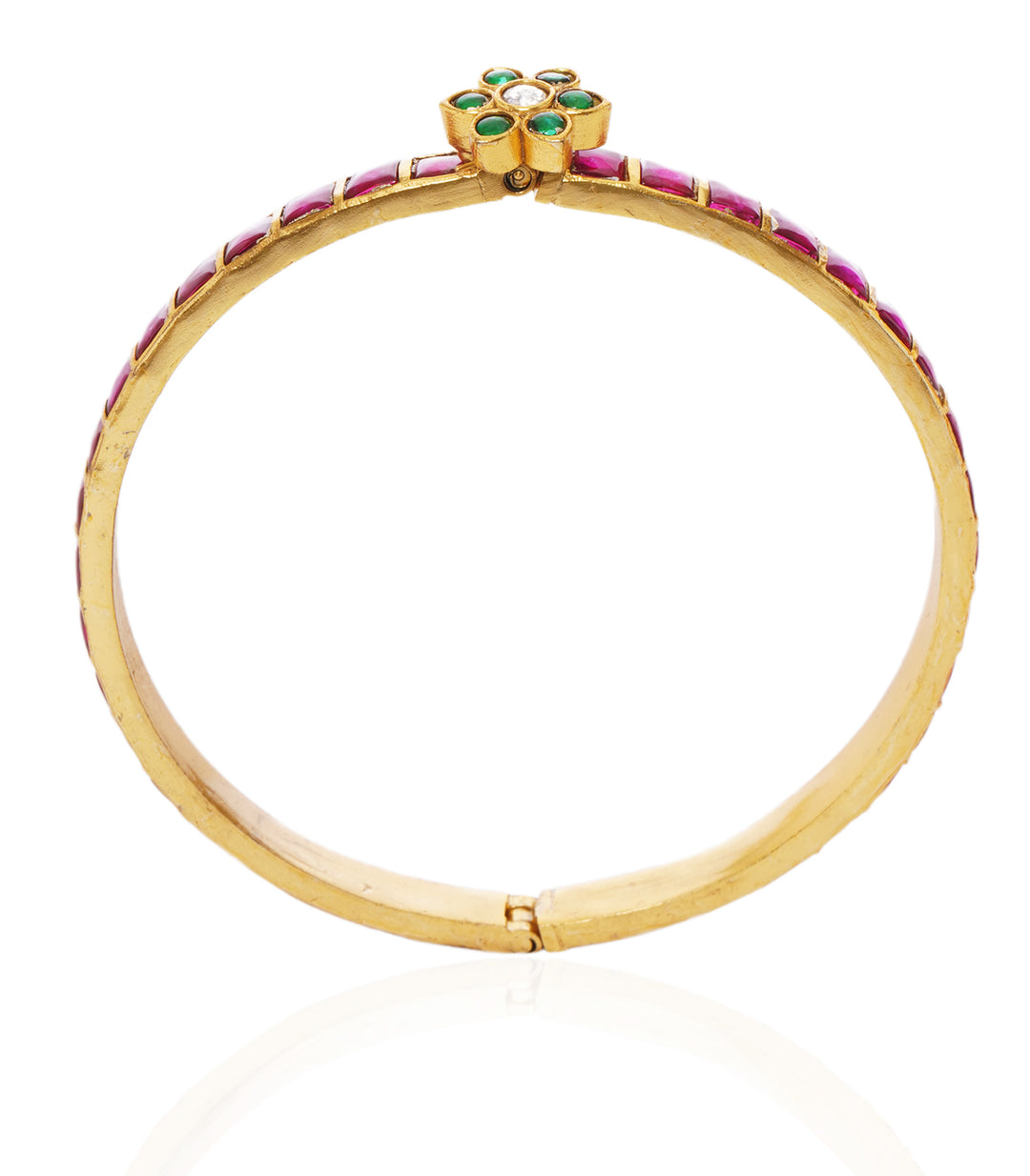 TANYA RED & GREEN  KUNDAN BANGLES