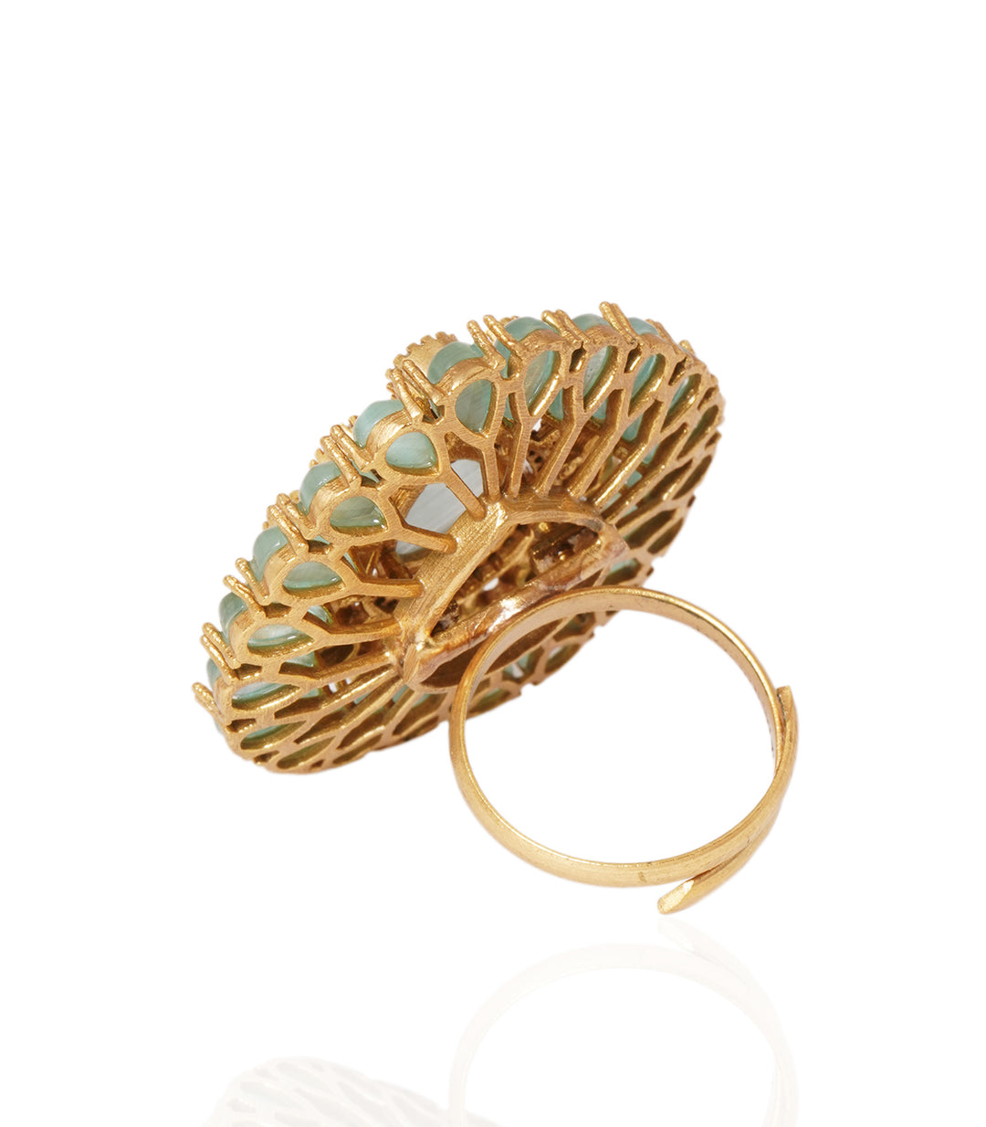 HEMAKANTI MINT POLKI RING