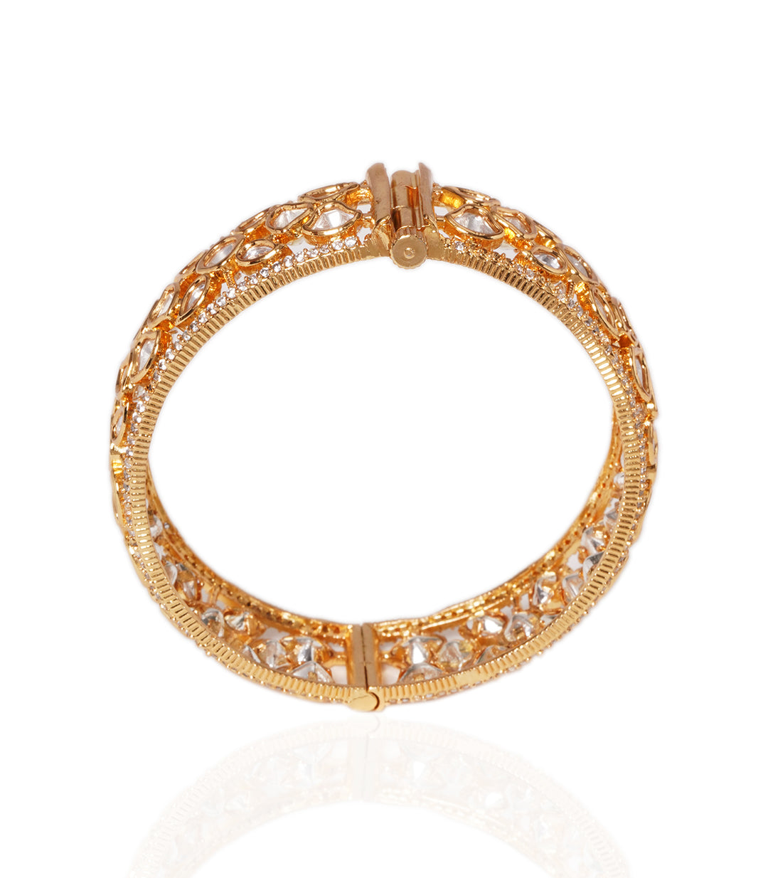 RIDHI GOLD PLATED  MOISSANITE BANGLES