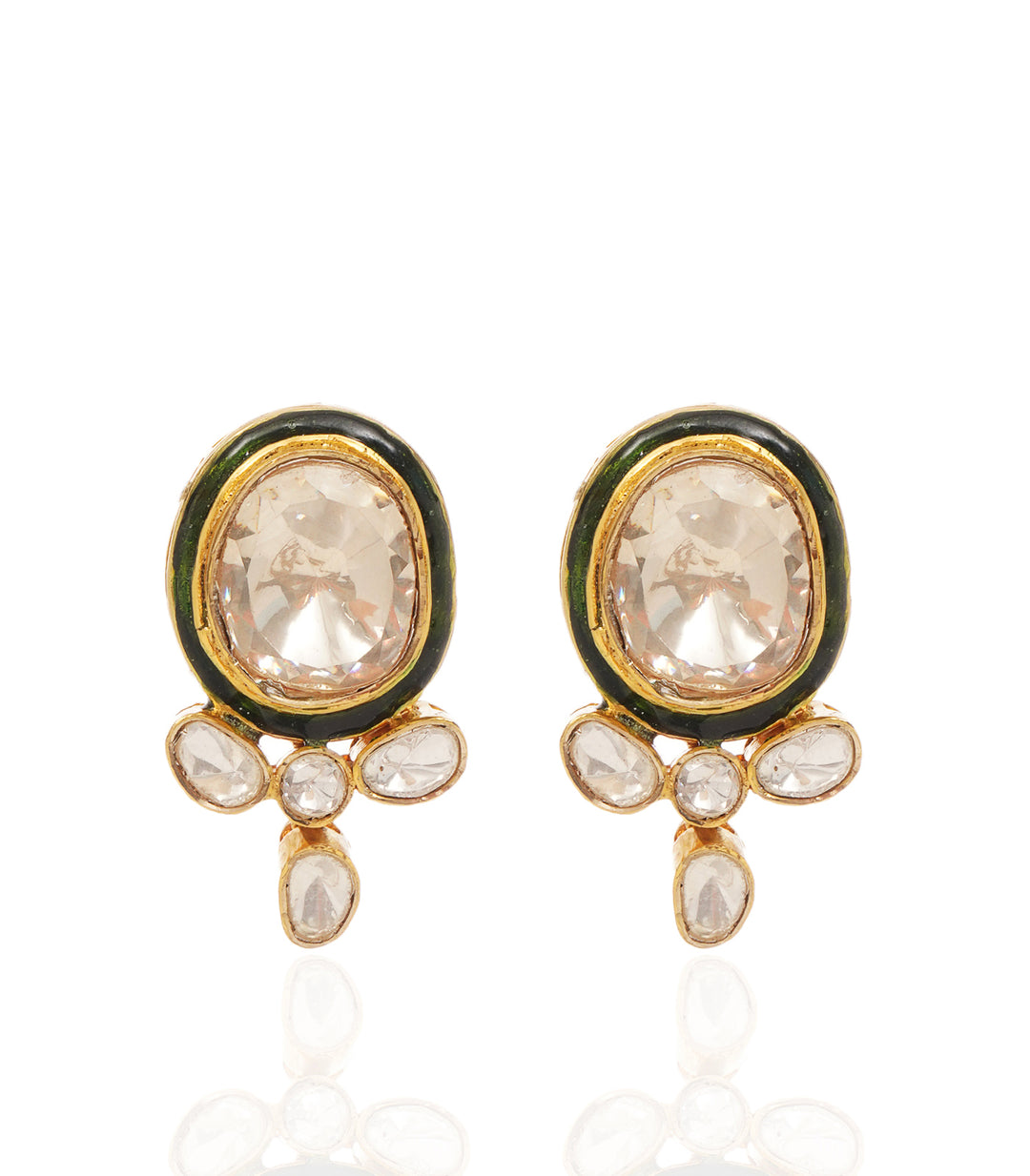 INAAYA GREEN POLKI NECKLACE SET