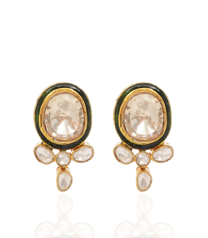 INAAYA GREEN POLKI NECKLACE SET