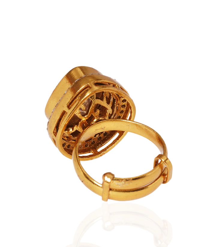 REKHA GOLD PLATED  POLKI RING