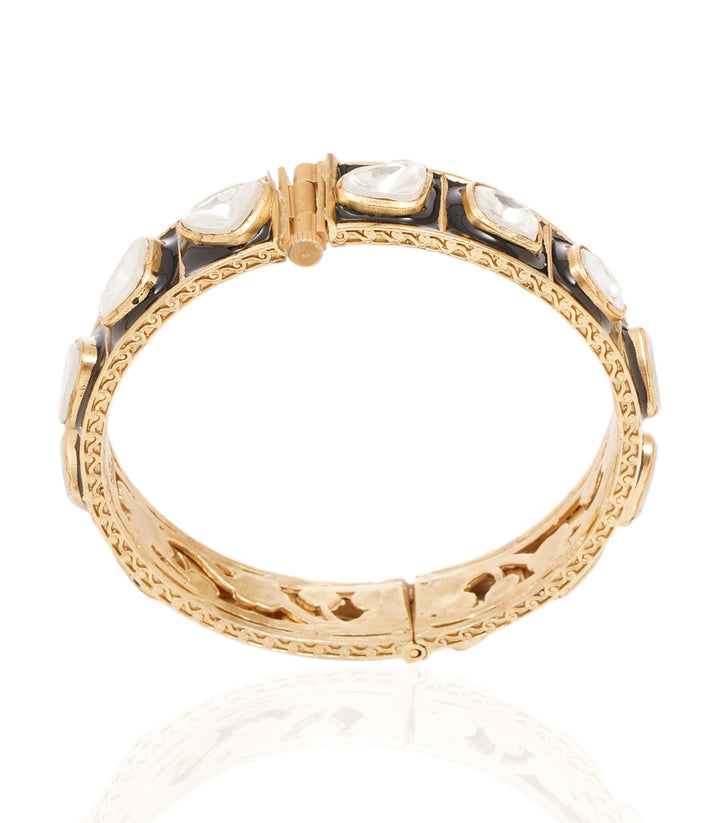 CHAITALI BLACK  POLKI BANGLES
