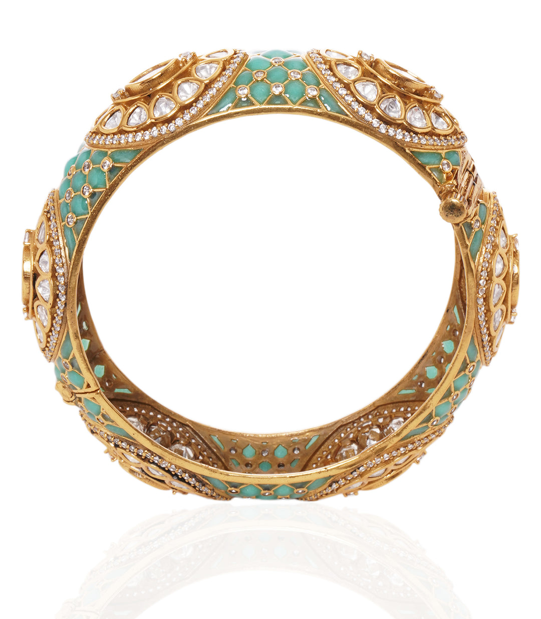 MAANVI MINT POLKI BANGLES