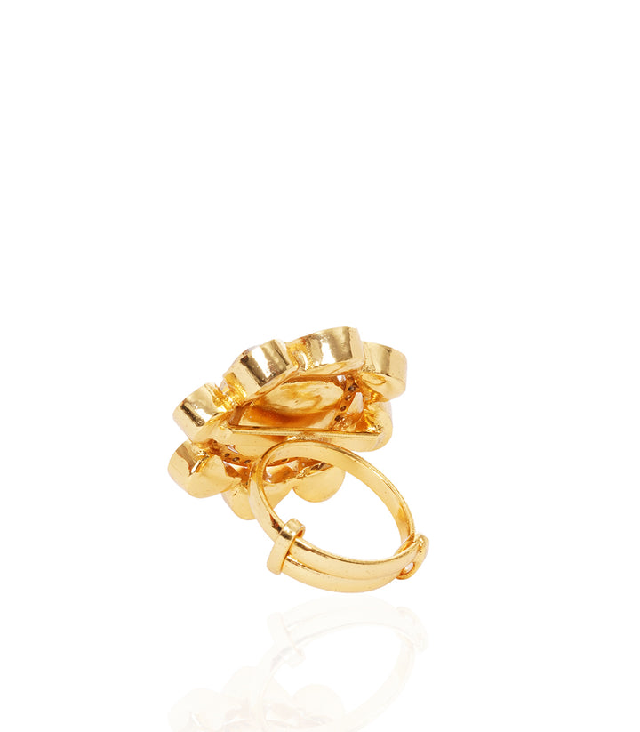 ANMARA GOLD PLATED  POLKI RING