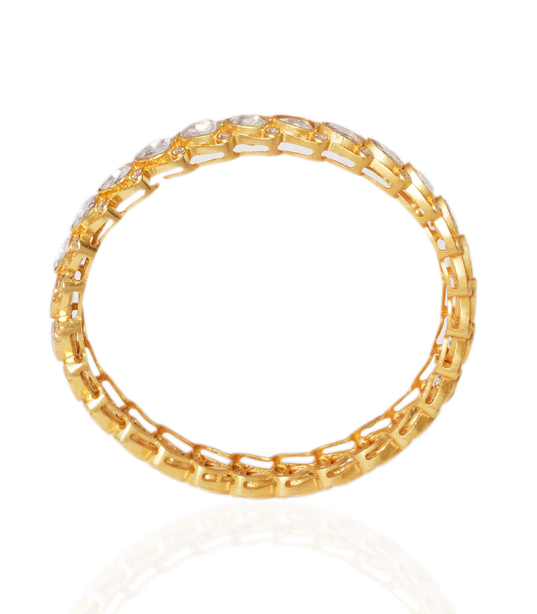 SAMARIA GOLD PLATED  MOISSANITE BANGLES