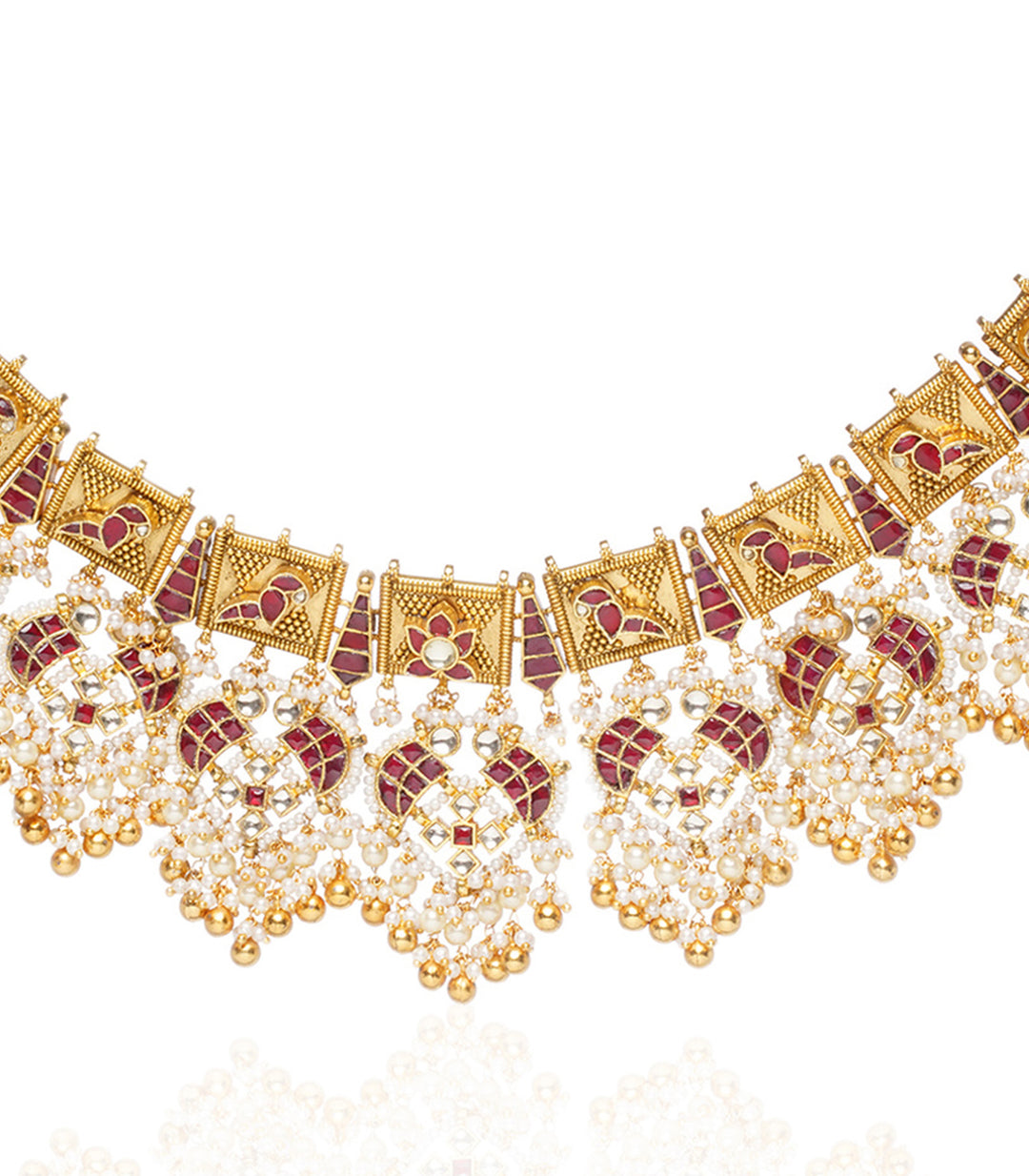 Gautami Ruby Kundan Necklace Set
