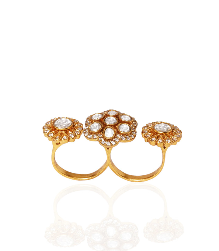 GARGI GOLD PLATED  POLKI RING