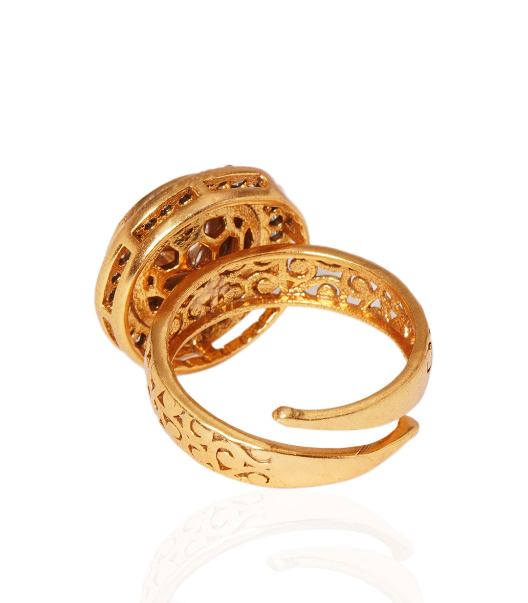 DAYITA GOLD PLATED  POLKI RING