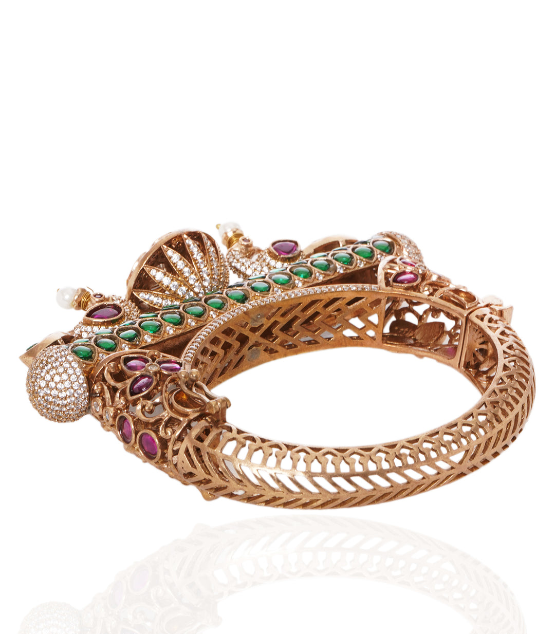 SAKHI RED & GREEN  POLKI BANGLES