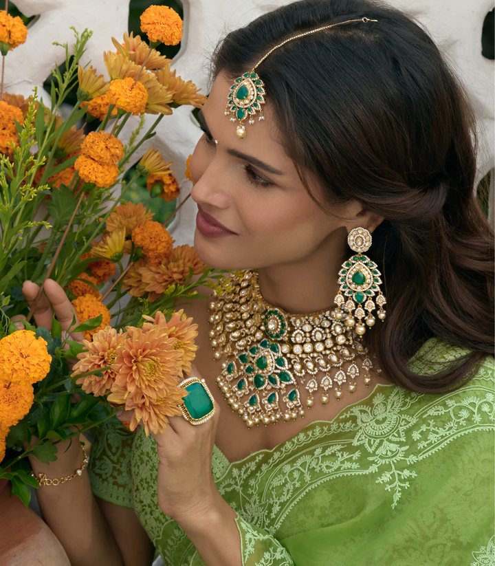 AWIADIA GREEN ZIRCON NECKLACE SET