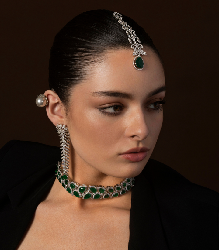 JOANNA GREEN ZIRCON CHOKER