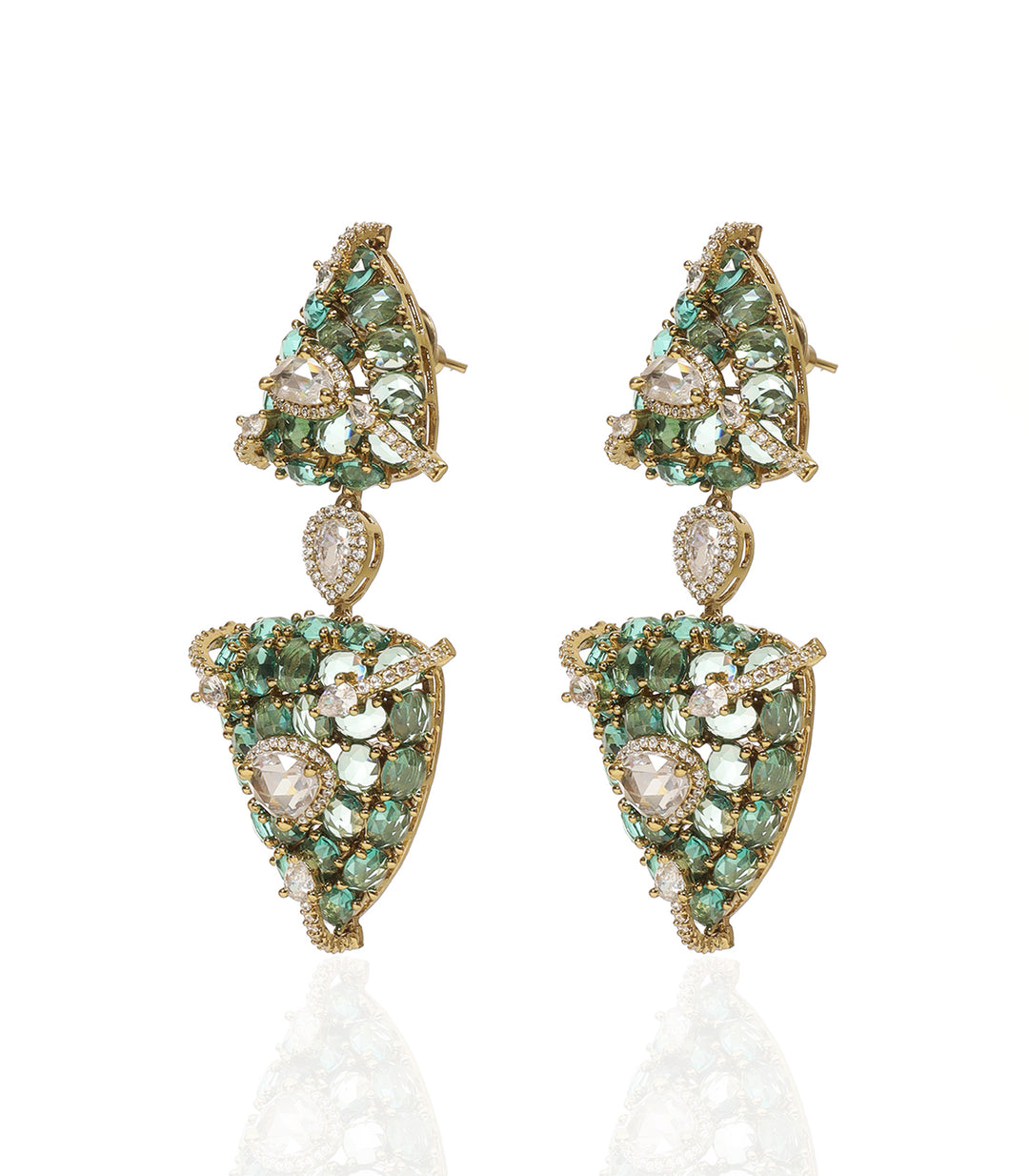 KEYA MINT ROSE CUT NECKLACE SET