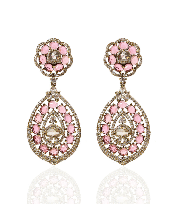RIYANA PINK ZIRCON NECKLACE SET