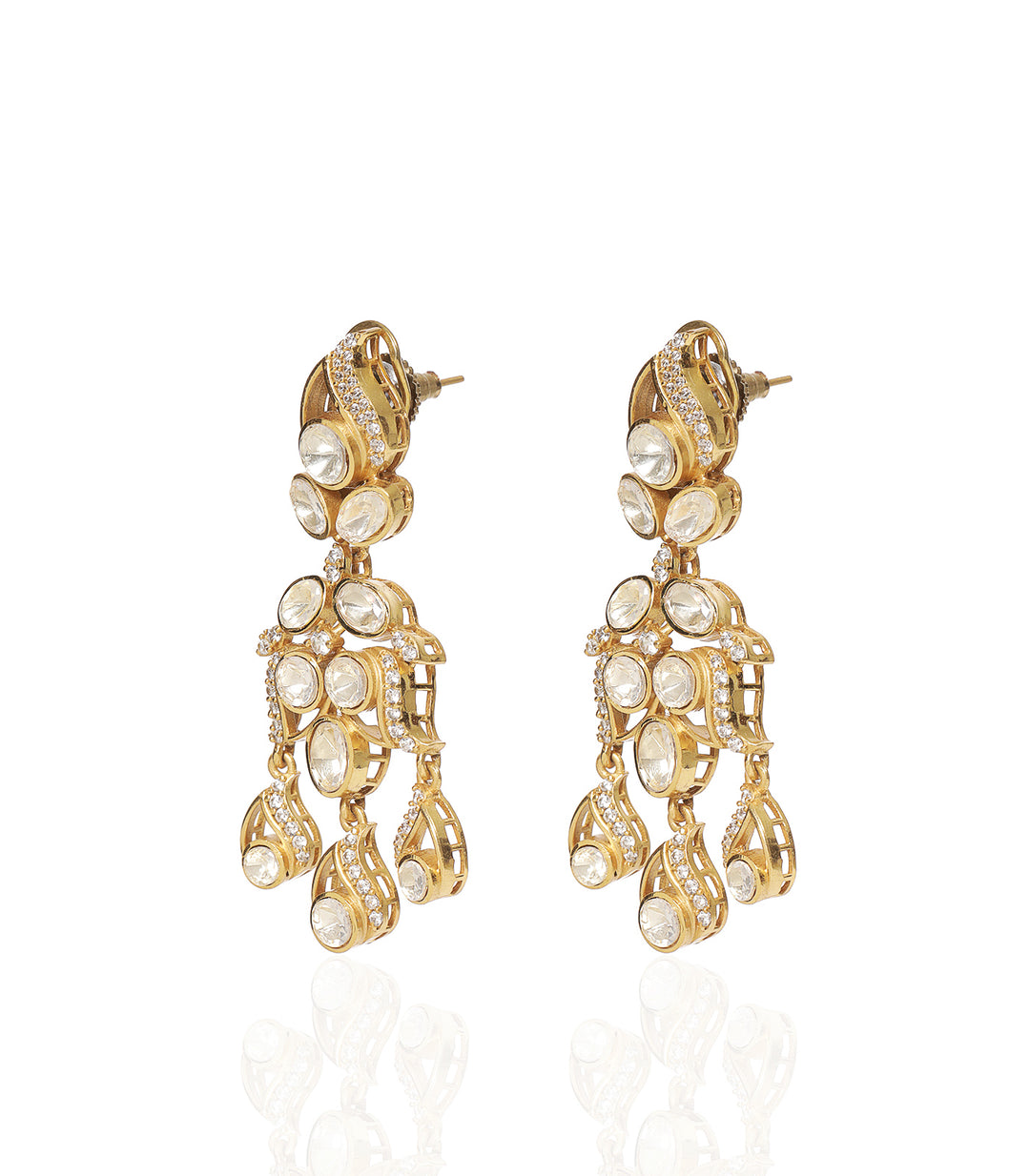 ELENA GOLD PLATED POLKI NECKLACE SET
