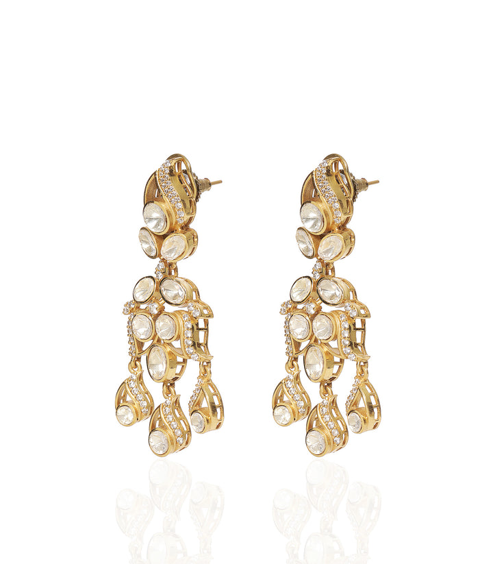 ELENA GOLD PLATED POLKI NECKLACE SET