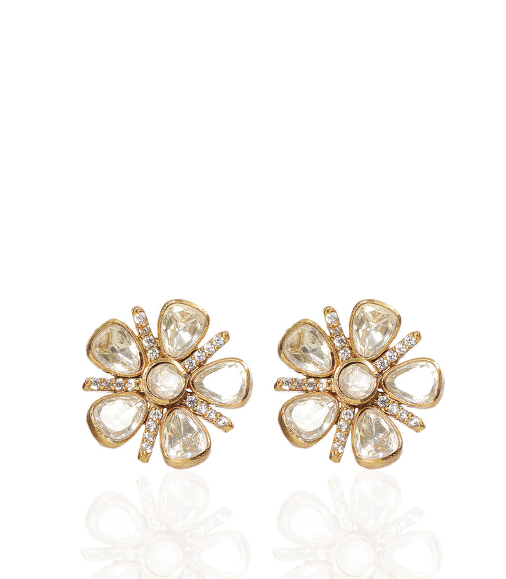 GEETIKA GOLD PLATED MOISSANITE NECKLACE SET