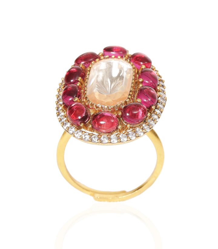 MOHAN RED MOISSANITE RING