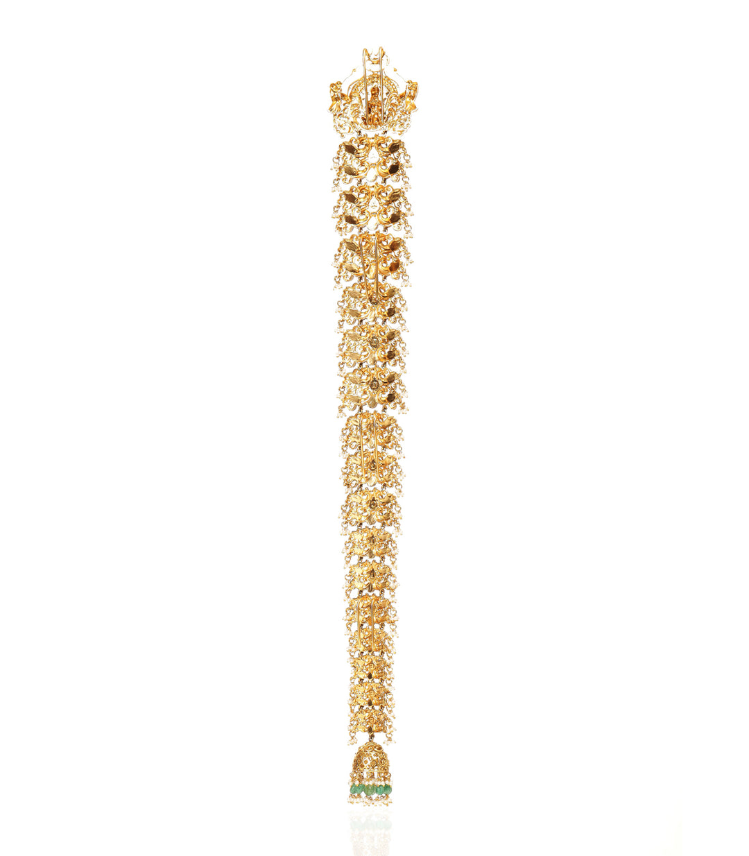 NITARA RED & GREEN GOLD PLATED CHOTI