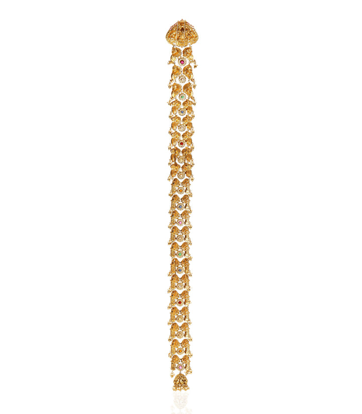 TANIA RED GOLD PLATED CHOTI