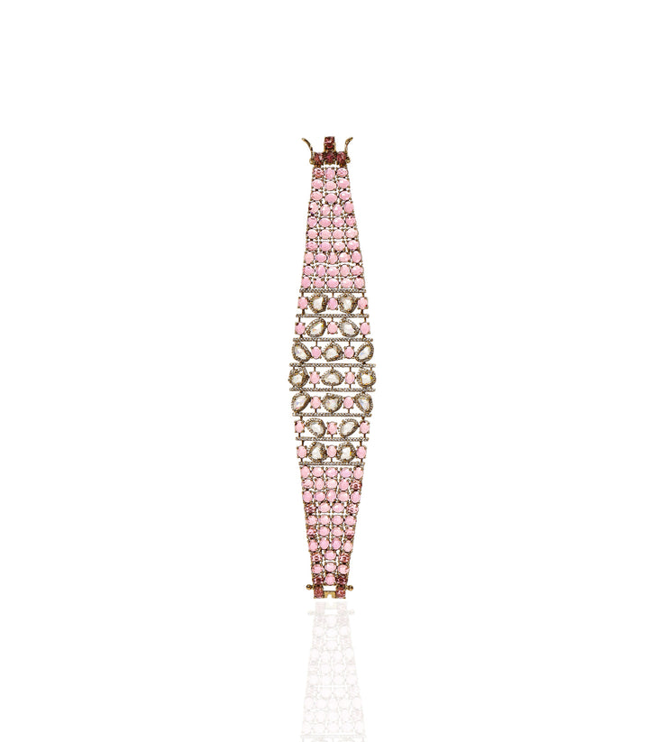 MENKA PINK ROSE CUT BRACELET