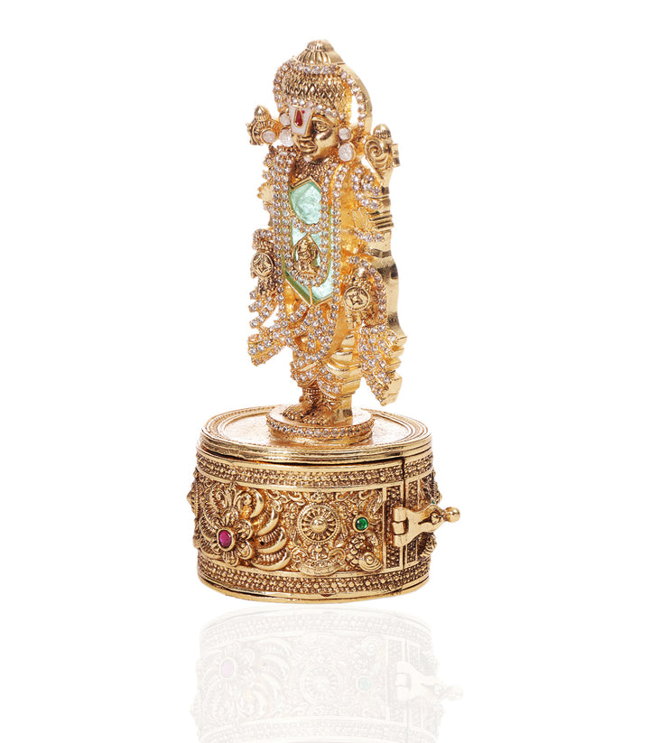 SHREE VENKATESWARA GOLD PALTED ORNATE BOX