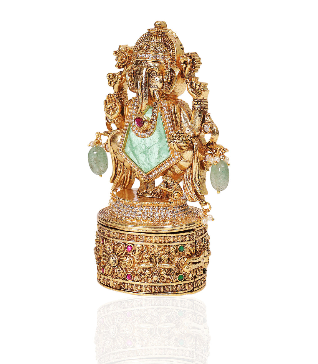 GANESHA GOLD PALTED MINT ORNATE BOX