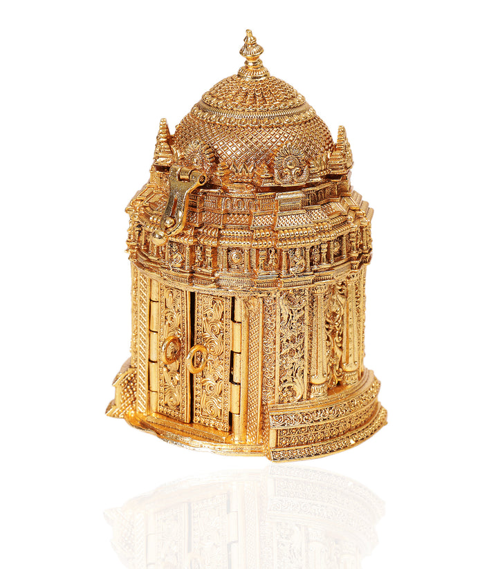 GOLD PLATED MAHALAKSHIMI ORNATE BOX