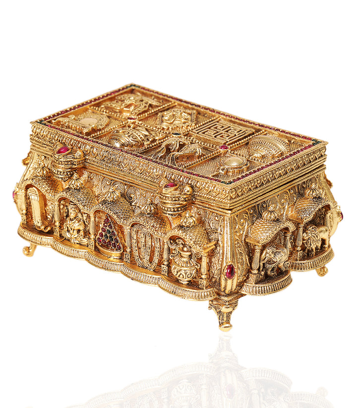 VEDANATHA GOLD PLATED ORNATE BOX