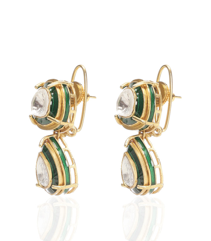 CHITRANI GREEN POLKI NECKLACE SET