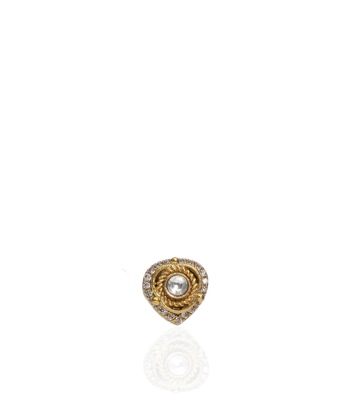 AMANI GOLD PLATED  POLKI BUTTON