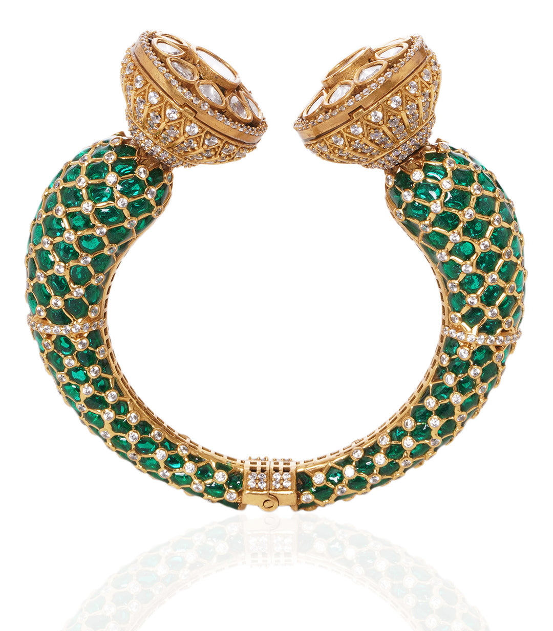 LASHIKA GREEN POLKI BANGLES