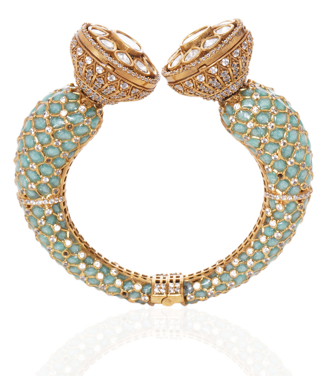 MIHIKA MINT POLKI BANGLE