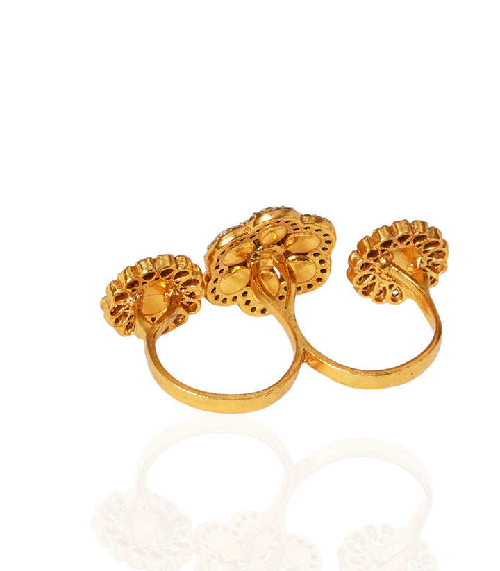 GARGI GOLD PLATED  POLKI RING