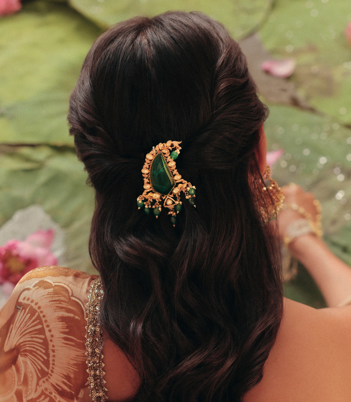GEETA GREEN POLKI JUDA PIN
