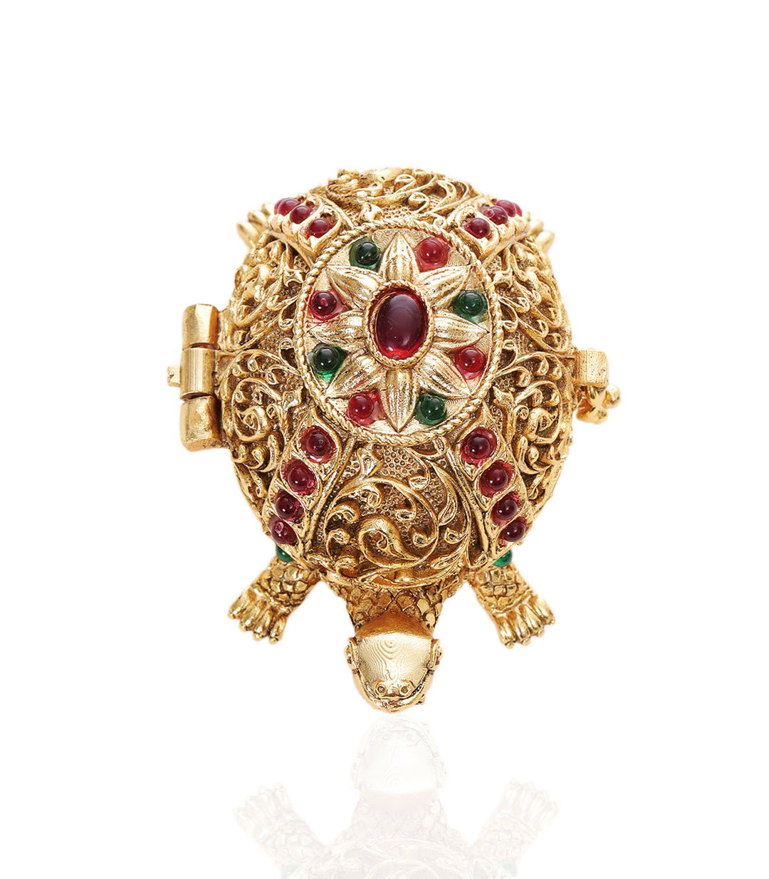 KAMATH RED & GREEN GOLDPLATED ORNATE BOX