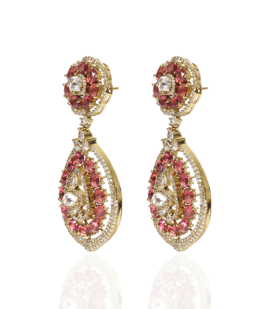 RIYANA PINK ZIRCON NECKLACE SET