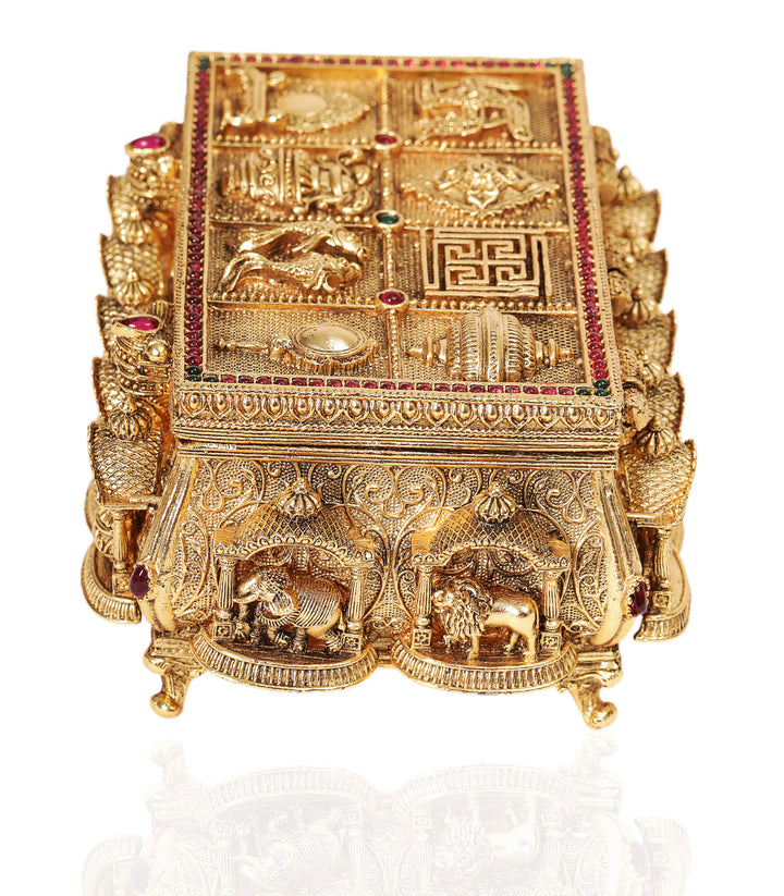 VEDANATHA GOLD PLATED ORNATE BOX