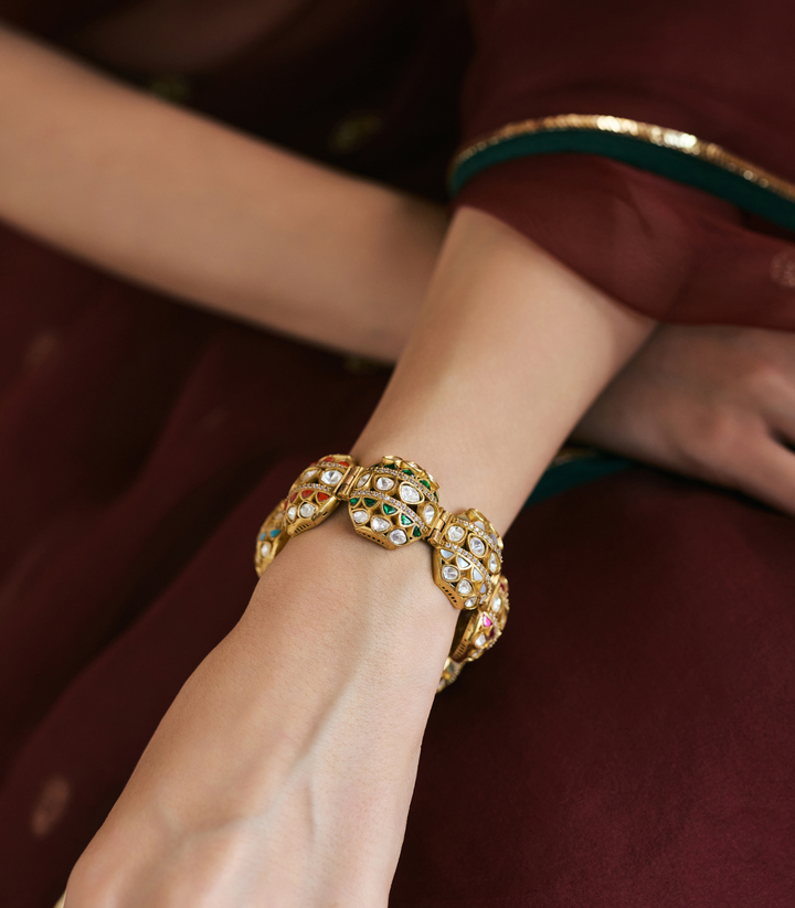 AMBIKA NAVRATAN POLKI BRACELET