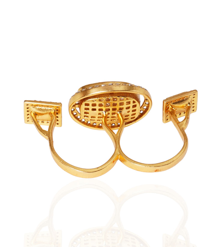 GITANJALI GOLD PLATED  POLKI RING